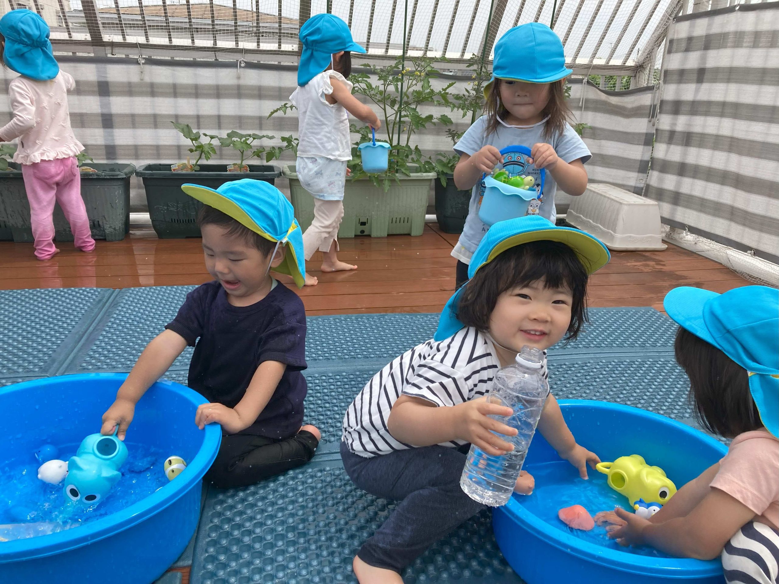 うさぎ組　みんな大好き水遊び☀️